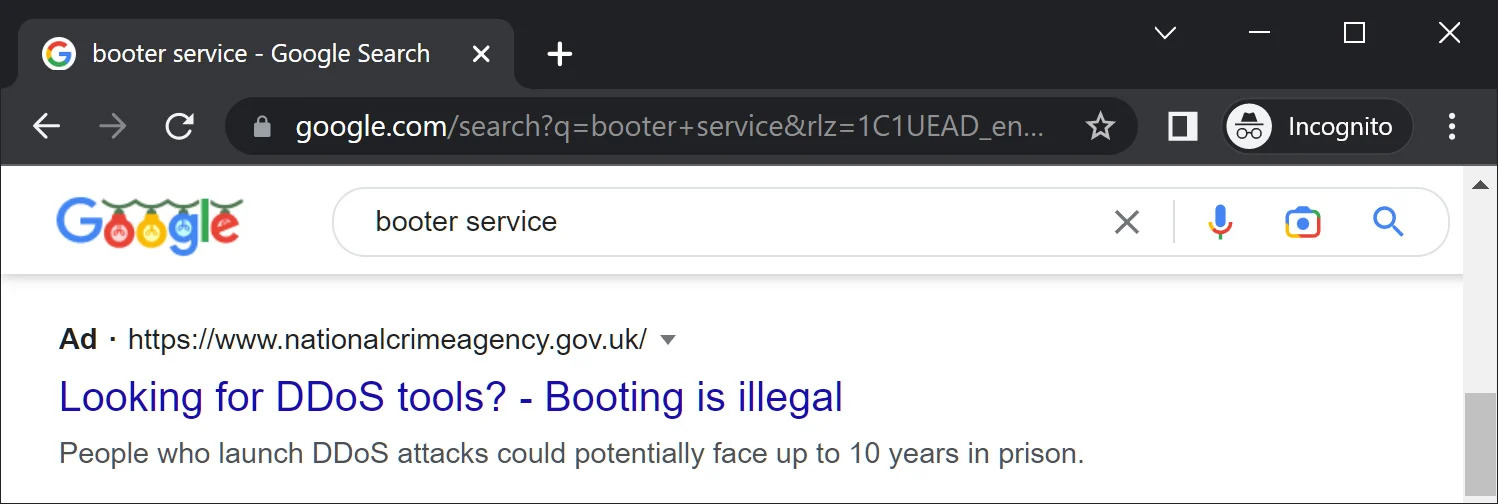 Booter Ad
