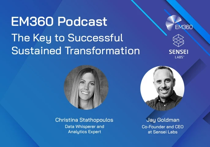 Christina Stathopoulos and Jay Goldman discuss sustained transformation on a podcast