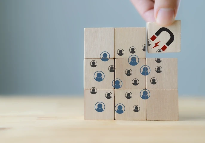 A magnet attracting leads to show lead generation