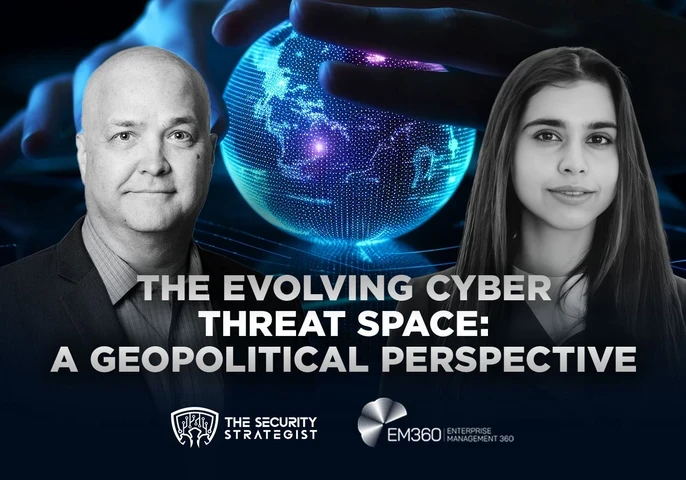 cybersecurity and geopolitics podcast with cyxcel cro, bryan marlatt and em360tech podcast host, shubhangi dua