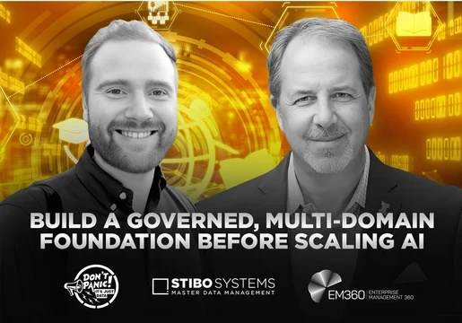 Søren Lundtoft, Sr. Director of Product Management at Stibo Systems, discusses AI-driven product data management on the ‘Don't Panic, It’s Just Data’ podcast hosted by Doug Laney, highlighting PXDC and unified product information solutions.