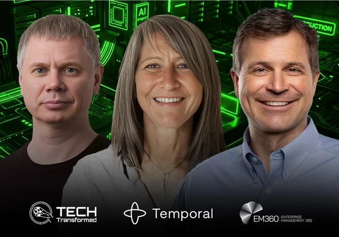 In a recent episode of the Tech Transformed podcast, Kevin Petrie, VP of Research at BARC, hosted a discussion with Maxim Fateev, Co-Founder and CTO, Temporal Technologies and Cornelia Davis, Developer Advocate, Temporal Technologies. They talked about why enterprises find it hard to transition AI from experimentation to production and how infrastructure must change to support autonomous systems.