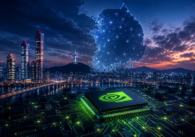 Futuristic cityscape with digital connections