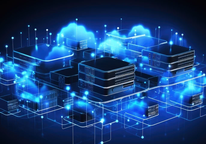 Clouds surrounding servers