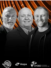 Panel discussion on scaling AI in digital commerce, featuring Dana Gardner with Vespa.ai experts Jürgen Obermann and Piotr Kobziakowski.