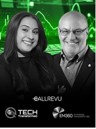 Tech Transformed podcast interview with Trisha Pillay and Sean Barrett, CIO at CallRevu, discussing trust and transparency in automotive dealership communication.