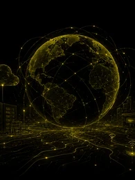 EM360Tech header graphic showing a glowing digital globe connected by network pathways and data points against a black background. A telecommunications tower, cloud computing icon, server infrastructure, and city skyline surround the globe, representing the systems that enable global connectivity. 