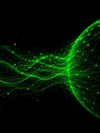 EM360Tech header graphic titled "The Rise Of Comprehension Risk In Enterprise AI" with a black background and bright green interconnected data networks, flowing digital waveforms, and a globe-like mesh structure representing AI systems, organisational complexity, and connected intelligence. Subtitle explains that AI adoption is shifting from a deployment challenge to a question of organisational understanding and accountability.