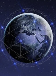 The with lines showing blockchain connectivity