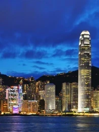 Hong Kong skyline at night