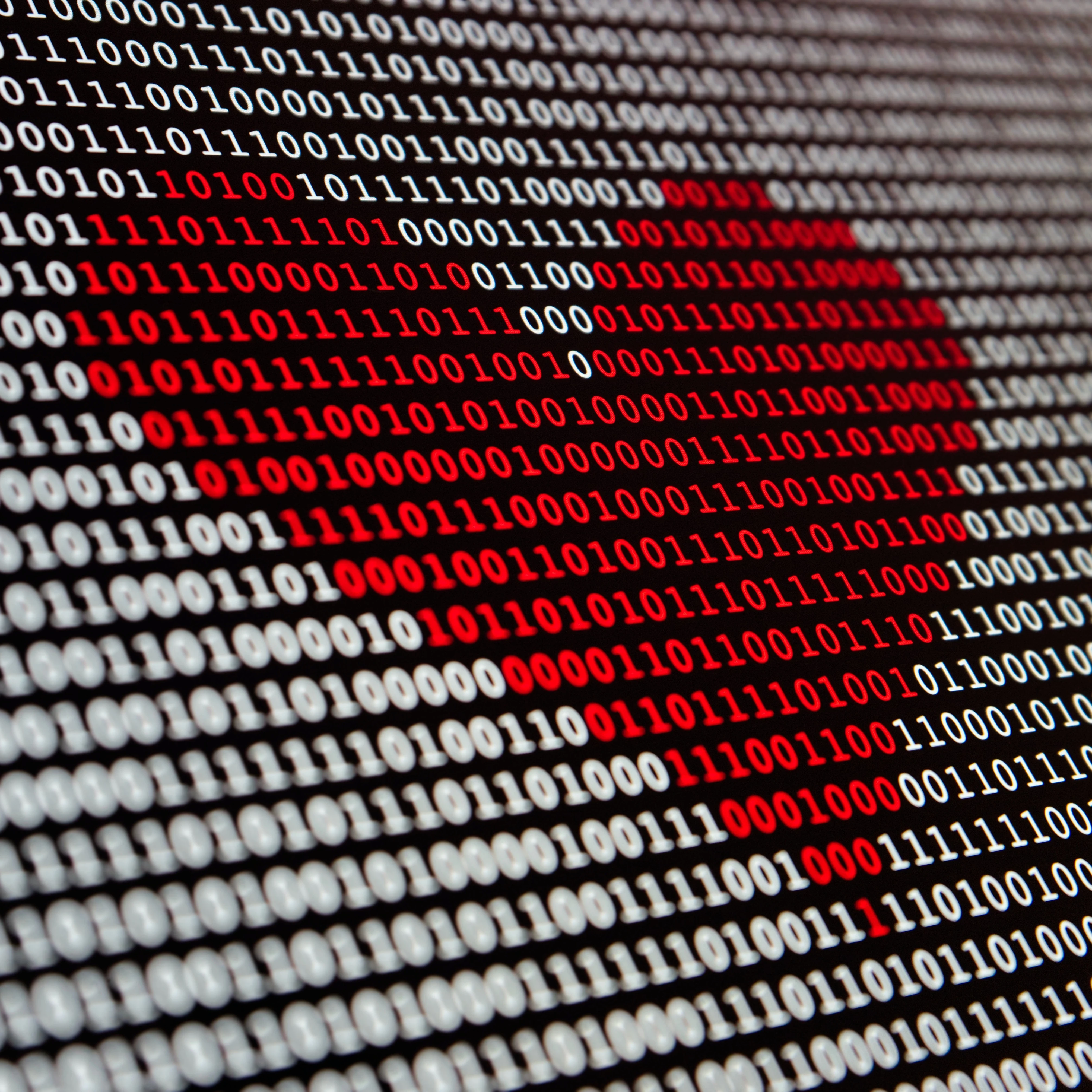 ones and zeros and a heart