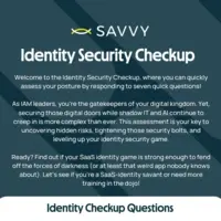 savvy identity security checkup