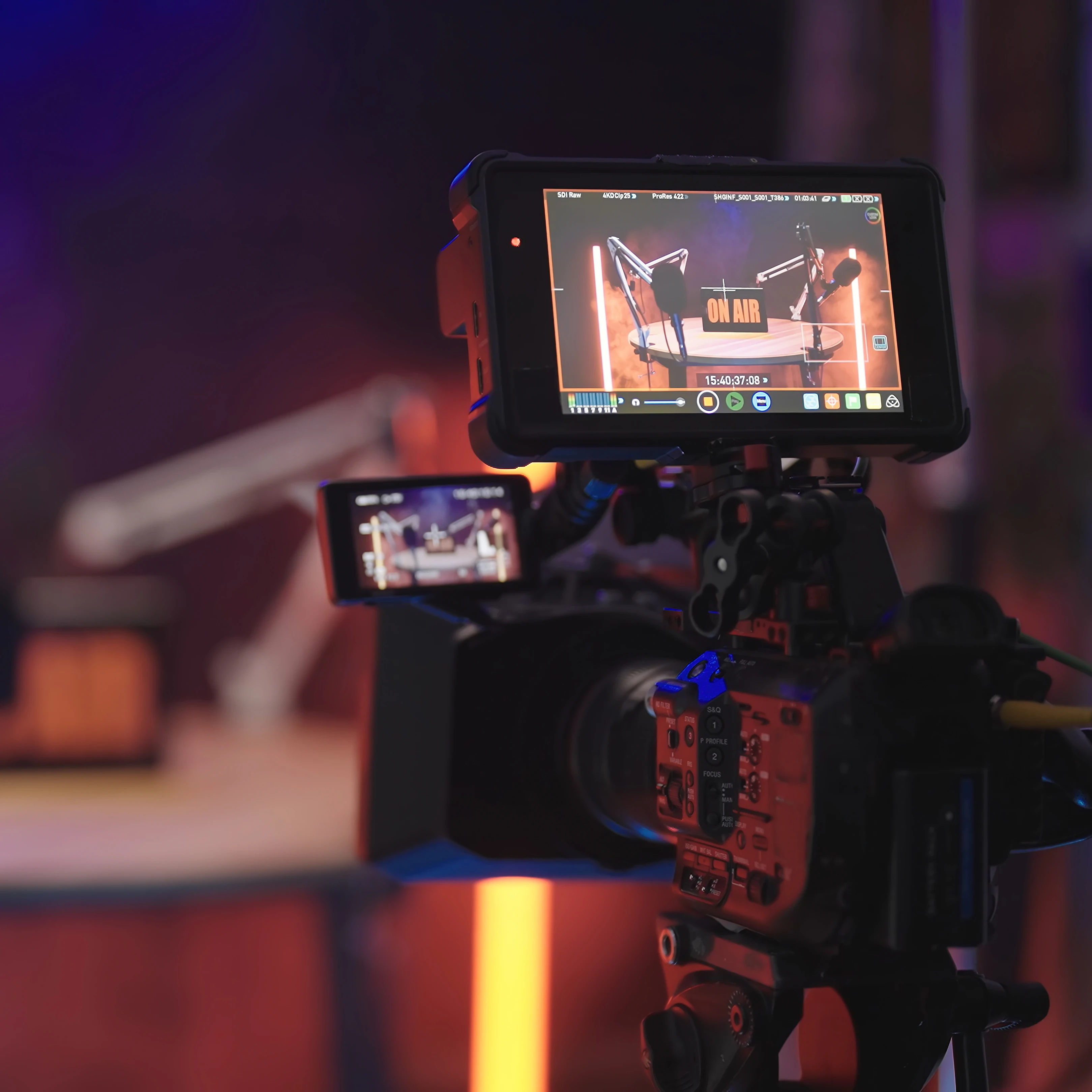 setup for video podcasts