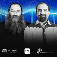 Syed Ali and Chris Steffen discussing IT asset management and deterministic automation during a Security Strategist podcast recording.