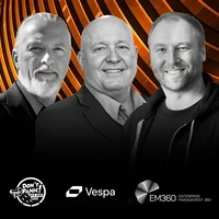 Panel discussion on scaling AI in digital commerce, featuring Dana Gardner with Vespa.ai experts Jürgen Obermann and Piotr Kobziakowski.