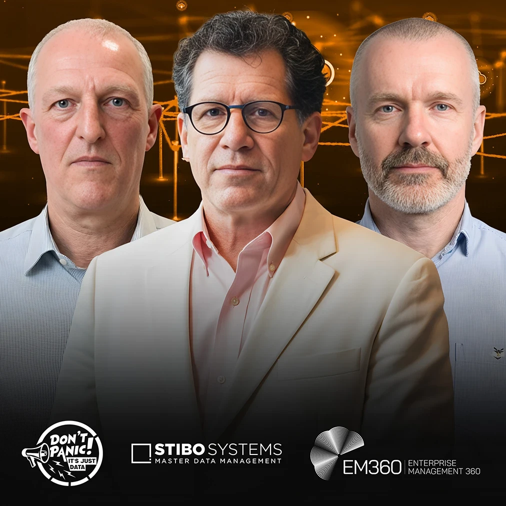 In the recent episode of the Don’t Panic It’s Just Data podcast, host Scott Taylor, The Data Whisperer and Principal Consultant at MetaMeta Consulting, is joined by Mark Duffy, Senior Director, Artificial Intelligence & Analytics at Cognizant and Mark Blake, FSI Industry Practice Lead at Stibo Systems. 