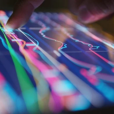 screen showing various graphs