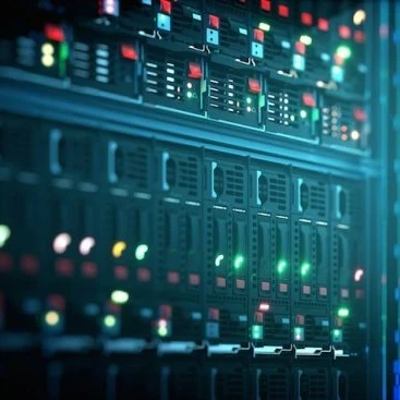 image showing a computer server in a data centre